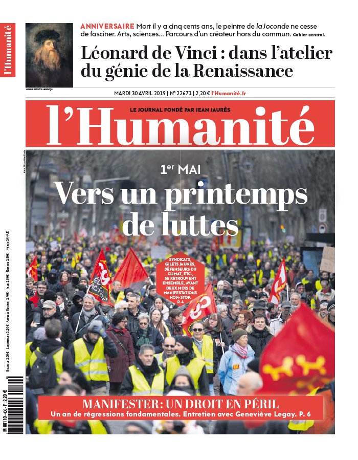 L'Humanité 30 avril 2019 L'Humanité N°22671 du 30 avril 2019 à télécharger sur iPad