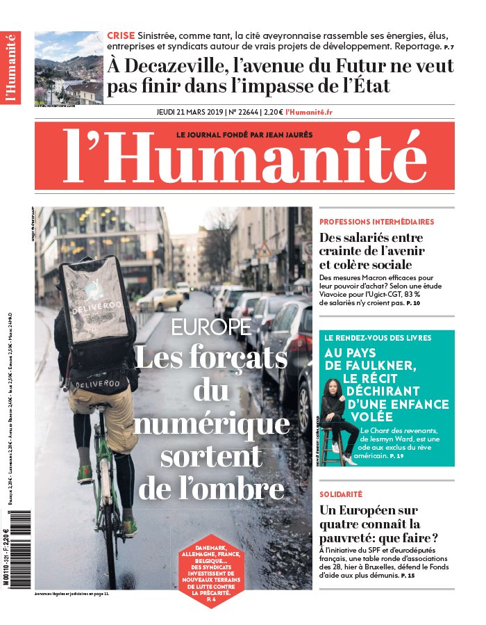 L'Humanité 21 mars 2019 L'Humanité N°22644 du 21 mars 2019 à télécharger sur iPad