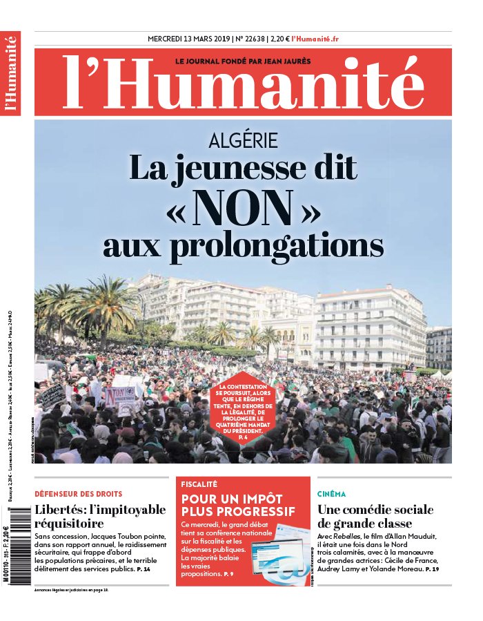L'Humanité 13 mars 2019 L'Humanité N°22638 du 13 mars 2019 à télécharger sur iPad