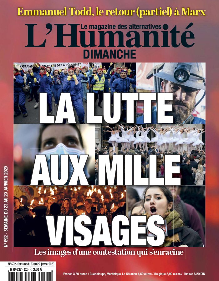 L'Humanité Dimanche 23 janvier 2020 Abonnement L’Huma Dimanche Pas Cher avec le BOUQUET INFO ePresse.fr