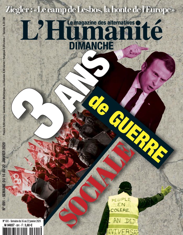 L'Humanité Dimanche 16 janvier 2020 Abonnement L’Huma Dimanche Pas Cher avec le BOUQUET INFO ePresse.fr