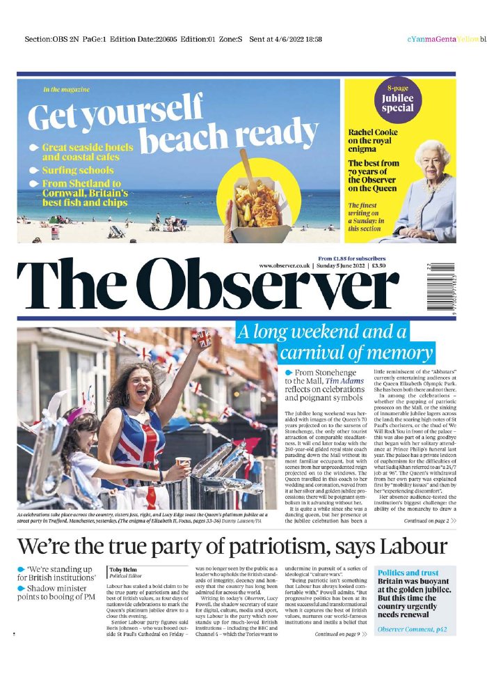 The Observer N°20220605 du 05 juin 2022 à télécharger sur iPad