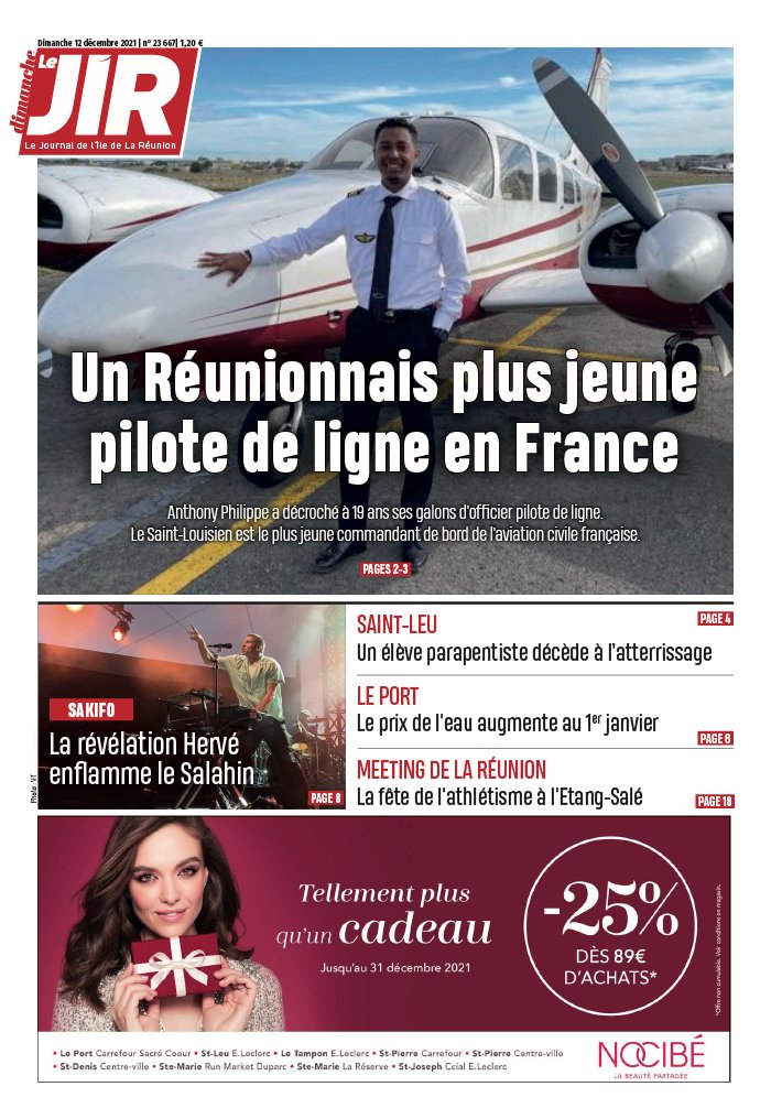 Journal de l'île de la Réunion N°23667 du 12 décembre 2021 à