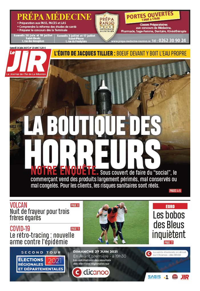 Journal de l'île de la Réunion N°23498 du 26 juin 2021 à télécharger ...