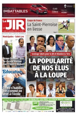 Journal de l'île de la Réunion N°22856 du 16 septembre 2019 à télécharger sur iPad
