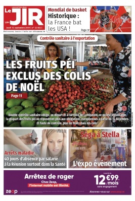 Journal de l'île de la Réunion N°22852 du 12 septembre 2019 à télécharger sur iPad