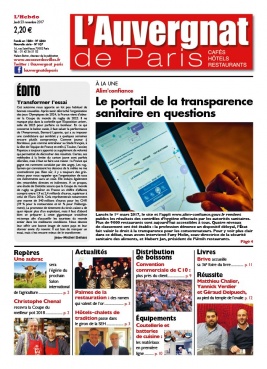 L'Auvergnat de Paris N°957 du 23 novembre 2017 à télécharger sur iPad