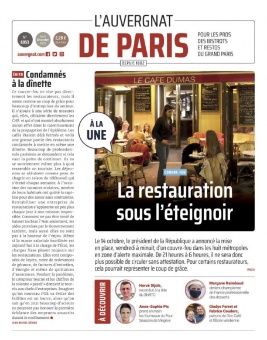 L'Auvergnat de Paris N°1109 du 22 octobre 2020 à télécharger sur iPad