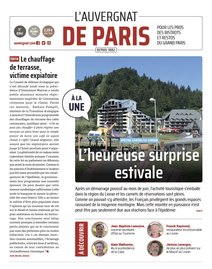 L'Auvergnat de Paris 30 juillet 2020 L'Auvergnat de Paris du 30 juillet 2020