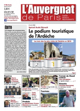 L'Auvergnat de Paris N°1049 du 28 août 2019 à télécharger sur iPad