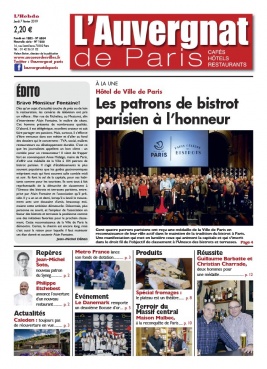 L'Auvergnat de Paris N°1020 du 07 février 2019 à télécharger sur iPad