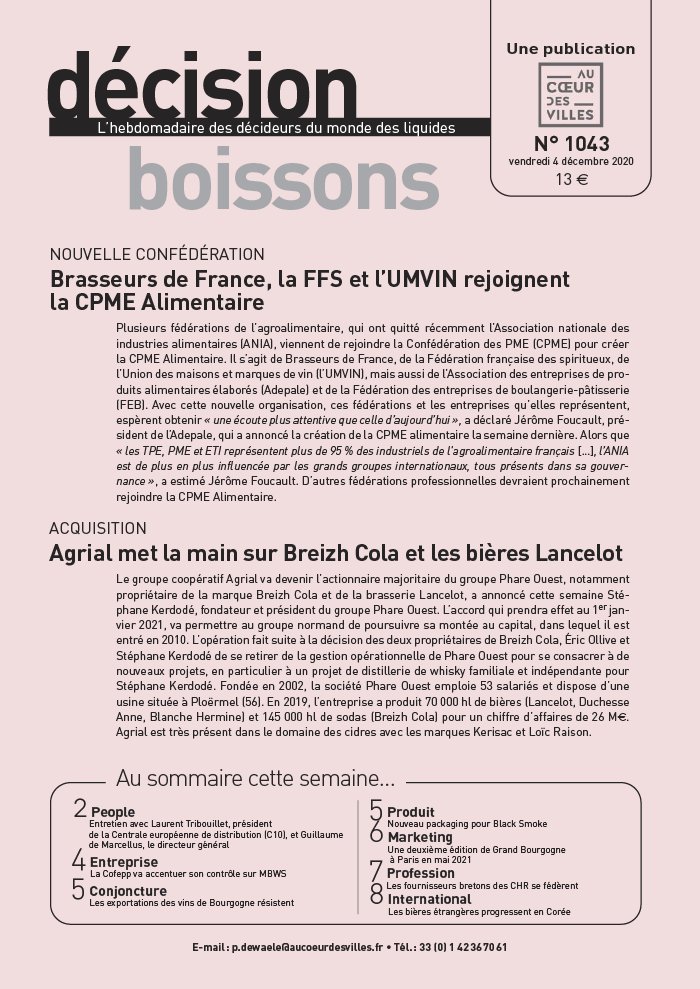 Décision Boissons 04 décembre 2020 Décision Boissons du 04 décembre 2020