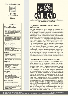 La Lettre CHR-CHD 05 avril 2021 La Lettre CHR-CHD N°403 du 05 avril 2021 à télécharger sur iPad