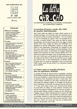 La Lettre CHR-CHD 22 février 2021 La Lettre CHR-CHD N°400 du 22 février 2021 à télécharger sur iPad