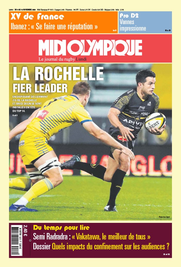 Midi Olympique Rouge 09 novembre 2020 Midi Olympique Rouge N°5572 du 09 novembre 2020 à télécharger sur iPad
