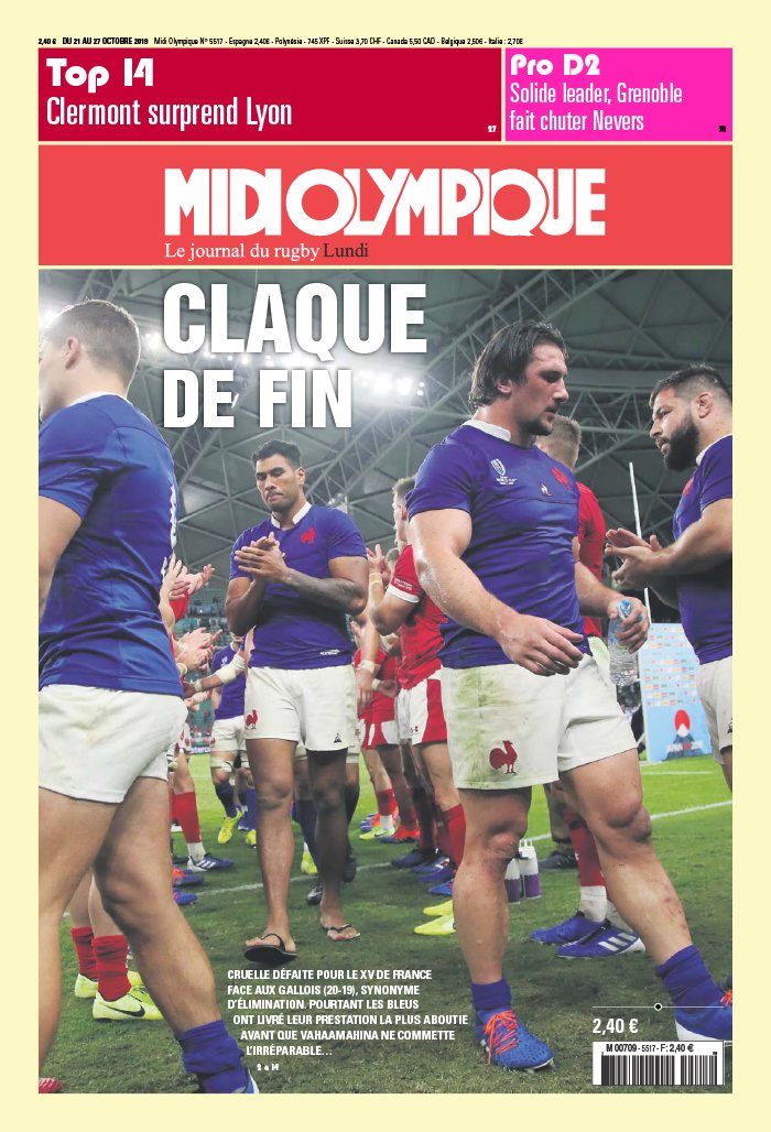 Midi Olympique Rouge 21 octobre 2019 Abonnement Midi Olympique Pas Cher avec le BOUQUET SPORT ePresse.fr