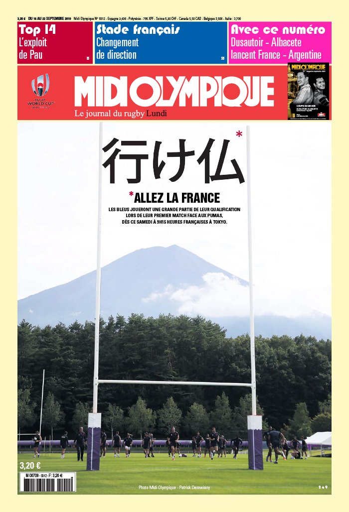 Midi Olympique Rouge 16 septembre 2019 Abonnement Midi Olympique Pas Cher avec le BOUQUET SPORT ePresse.fr