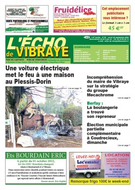 Lisez L'Echo de Vibraye du 22 septembre 2022 sur ePresse.fr