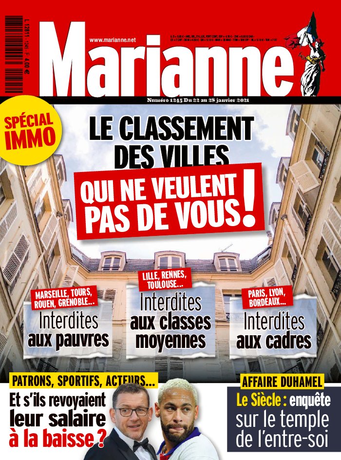 Marianne 22 janvier 2021 Marianne N°1245 du 22 janvier 2021 à télécharger sur iPad