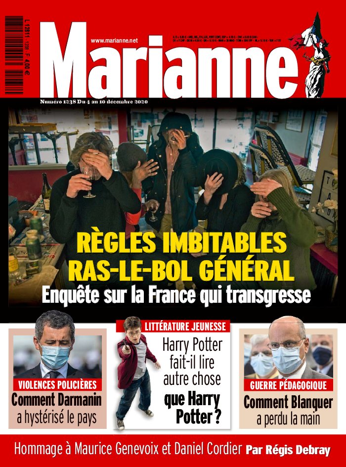Marianne 04 décembre 2020 Marianne N°1238 du 04 décembre 2020 à télécharger sur iPad