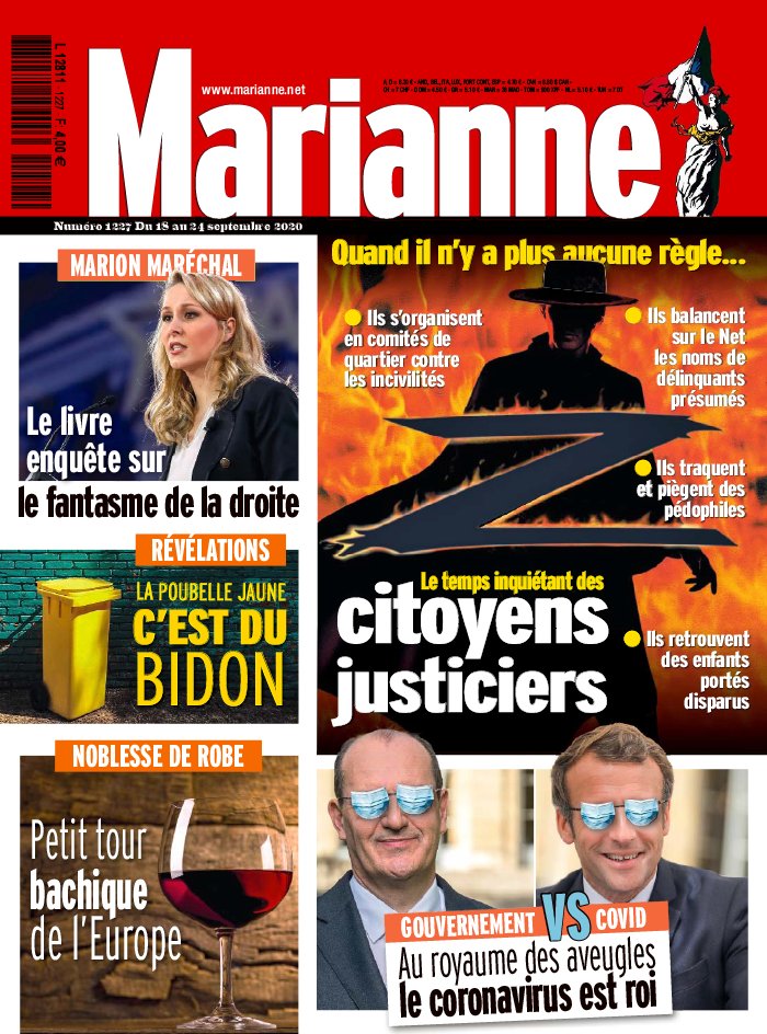 Marianne 18 septembre 2020 Abonnement à Marianne Pas Cher avec le BOUQUET INFO ePresse.fr
