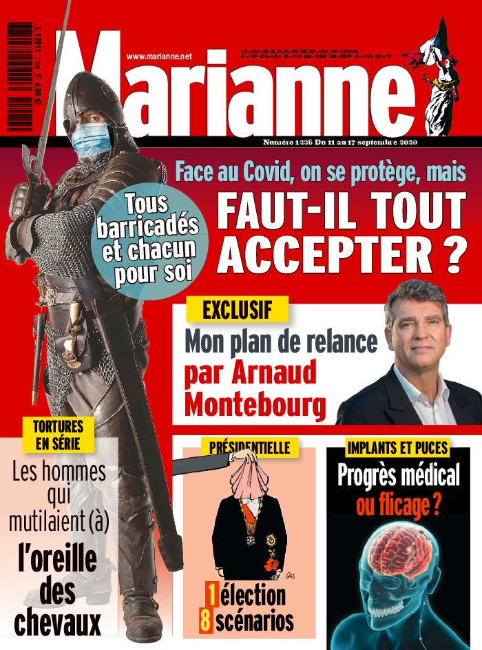 Marianne 11 septembre 2020 Marianne N°1226 du 11 septembre 2020 à télécharger sur iPad
