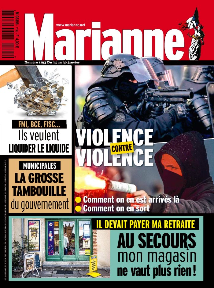 Marianne 24 janvier 2020 Abonnement à Marianne Pas Cher avec le BOUQUET INFO ePresse.fr