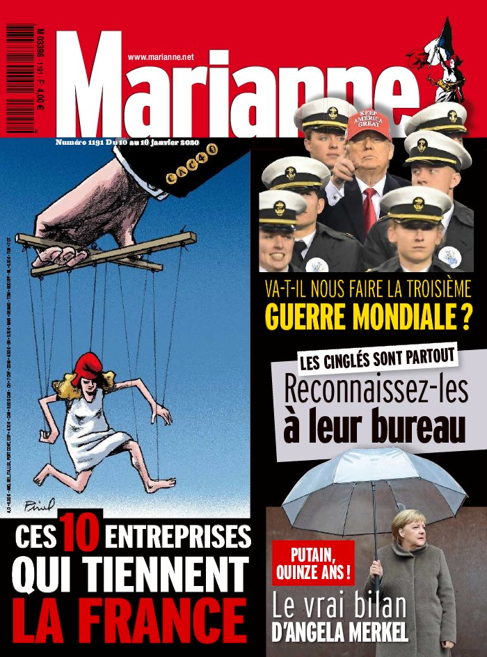 Marianne 10 janvier 2020 Marianne N°1191 du 10 janvier 2020 à télécharger sur iPad