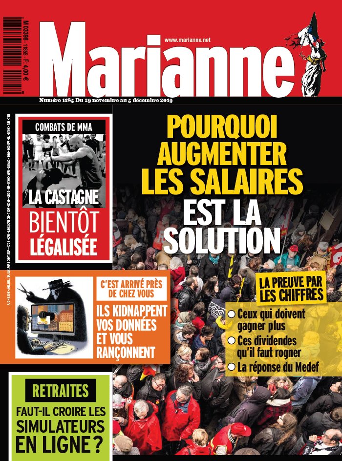 Marianne 29 novembre 2019 Marianne N°1185 du 29 novembre 2019 à télécharger sur iPad