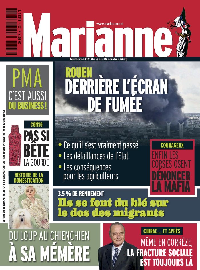 Marianne 04 octobre 2019 Marianne N°1177 du 04 octobre 2019 à télécharger sur iPad