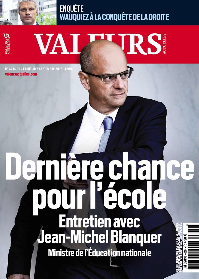 Valeurs actuelles N°4214 du 31 août 2017 à télécharger sur iPad