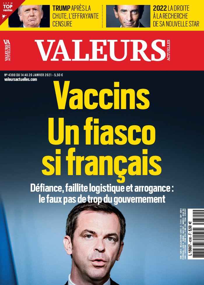 Valeurs Actuelles 14 janvier 2021 Valeurs Actuelles N°4390 du 14 janvier 2021 à télécharger sur iPad