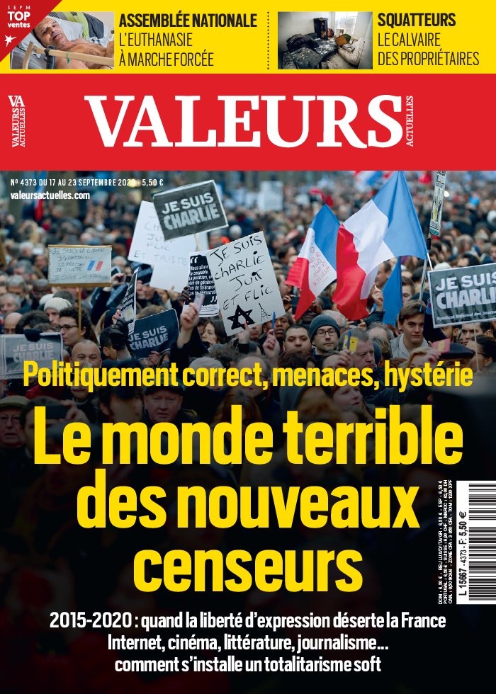 Valeurs Actuelles 17 septembre 2020 Abonnement Valeurs Actuelles Pas Cher avec le BOUQUET ePresse.fr