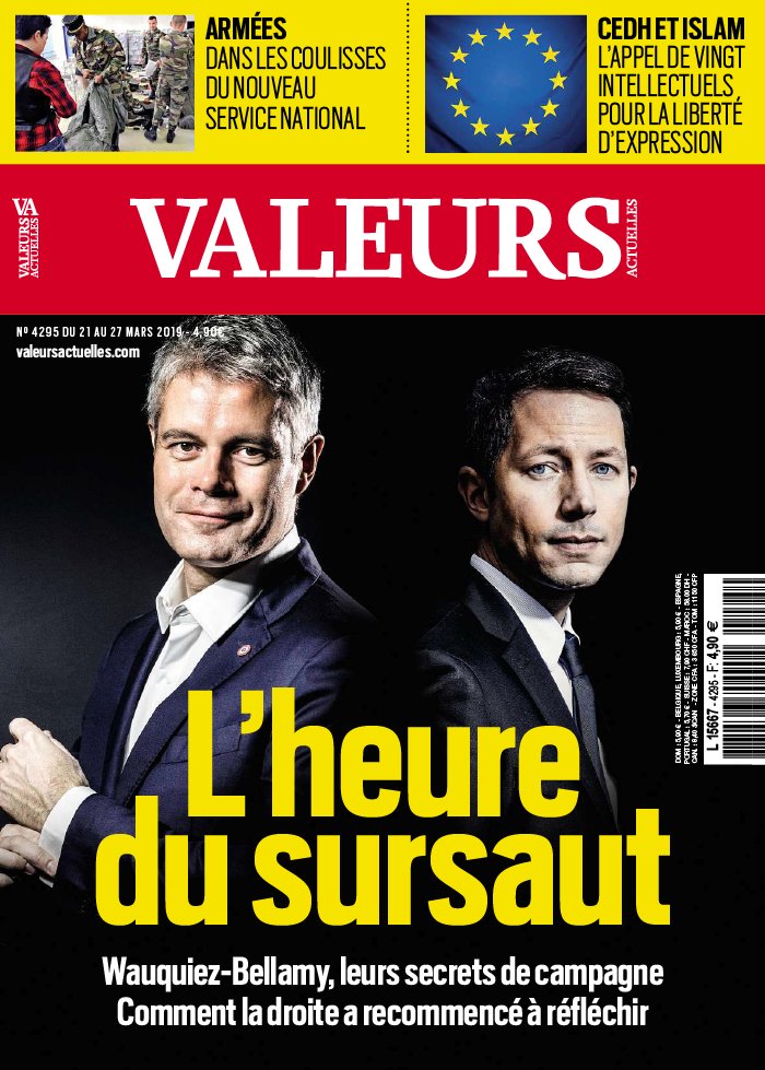 Valeurs Actuelles 21 mars 2019 Valeurs Actuelles N°4295 du 21 mars 2019 à télécharger sur iPad