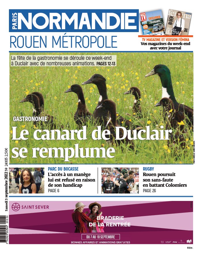 Paris-Normandie N°20220903 du 03 septembre 2022 à télécharger sur iPad