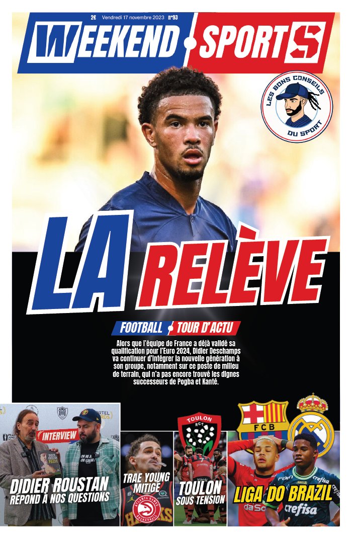 Weekend Sports N°93 du 17 novembre 2023 à télécharger sur iPad