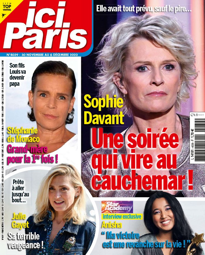 Ici Paris N°4039 du 30 novembre 2022 à télécharger sur iPad Ici Paris N°4039 du 30 novembre 2022 à télécharger sur iPad