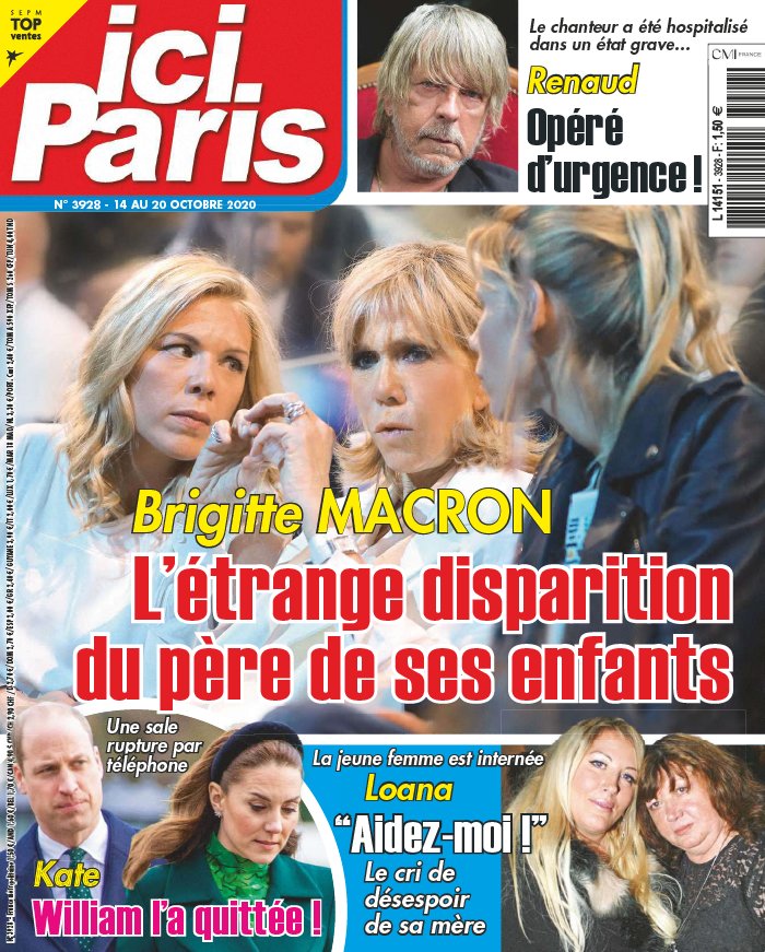 Ici Paris 14 octobre 2020 Ici Paris N°3928 du 14 octobre 2020 à télécharger sur iPad