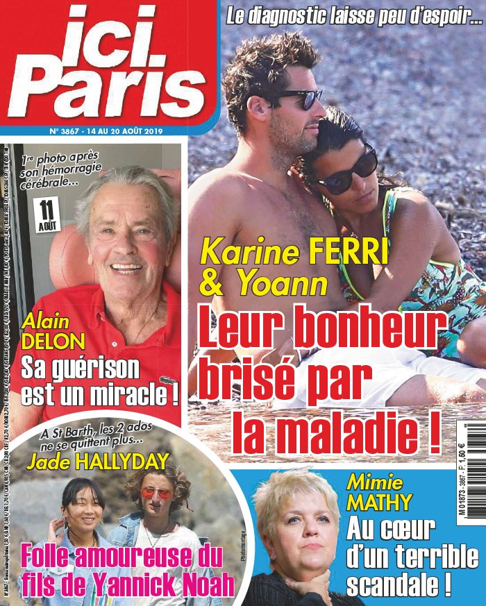 Ici Paris 14 août 2019 Abonnement Ici Paris Pas Cher avec le BOUQUET ePresse.fr
