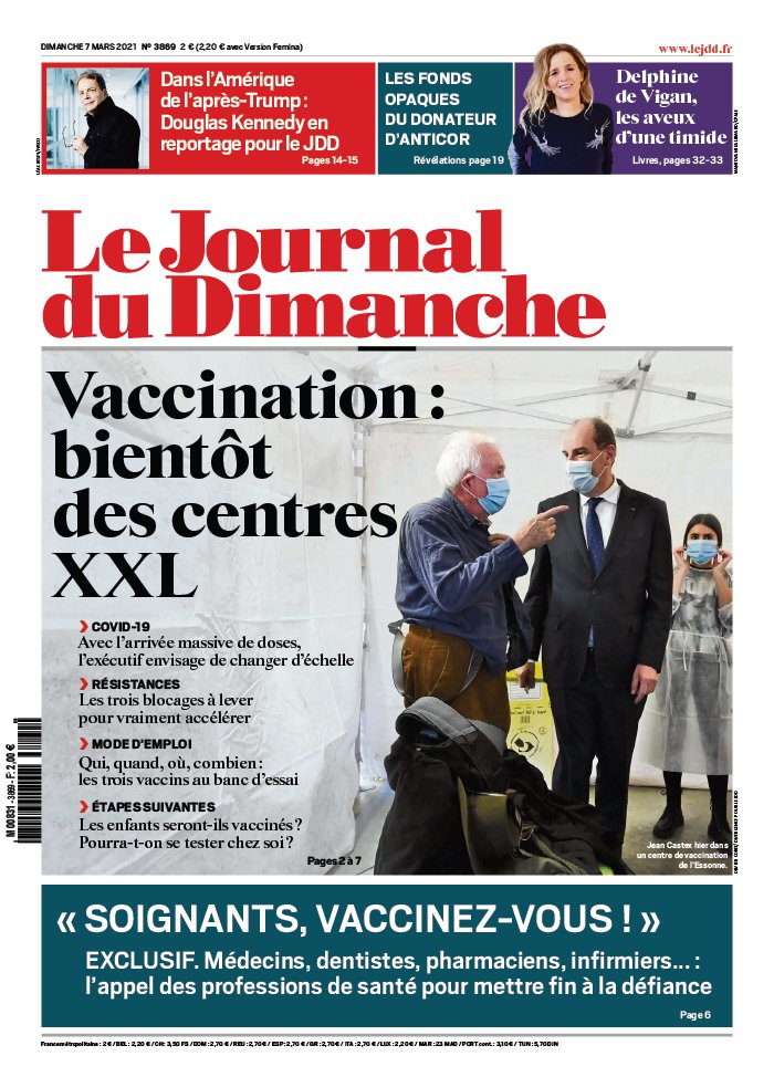 Le Journal du dimanche 07 mars 2021 Abonnement Journal du Dimanche Pas Cher avec le BOUQUET ePresse.fr