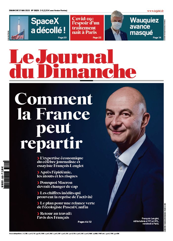 Le Journal du dimanche 31 mai 2020 Abonnement Journal du Dimanche Pas Cher avec le BOUQUET ePresse.fr