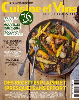 Cuisine et Vins de France N°210 du 06 janvier 2023 à télécharger sur iPad