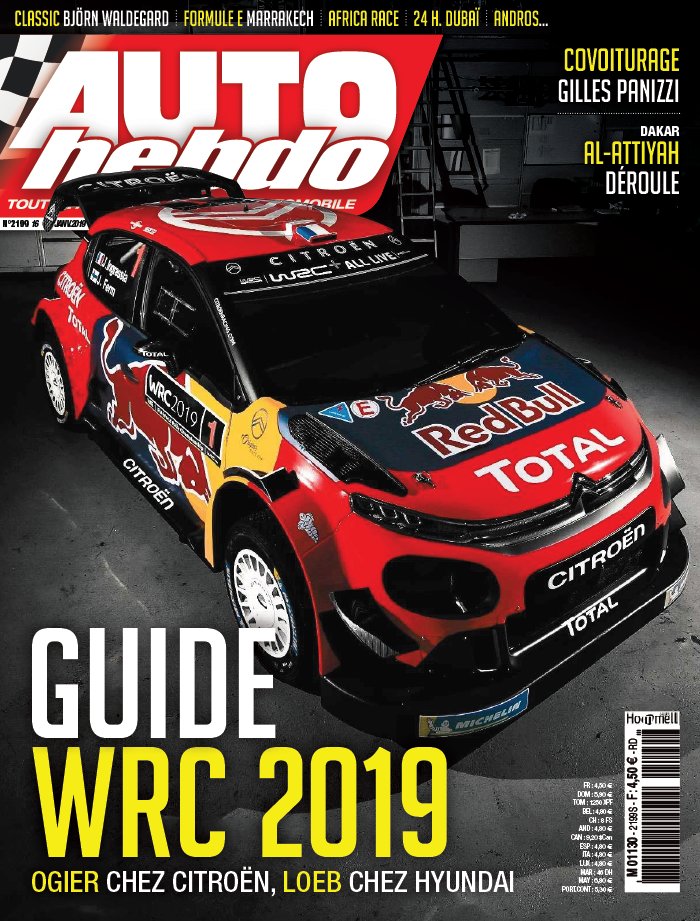 AUTOhebdo 16 janvier 2019 AUTOhebdo N°2199 du 16 janvier 2019 à télécharger sur iPad