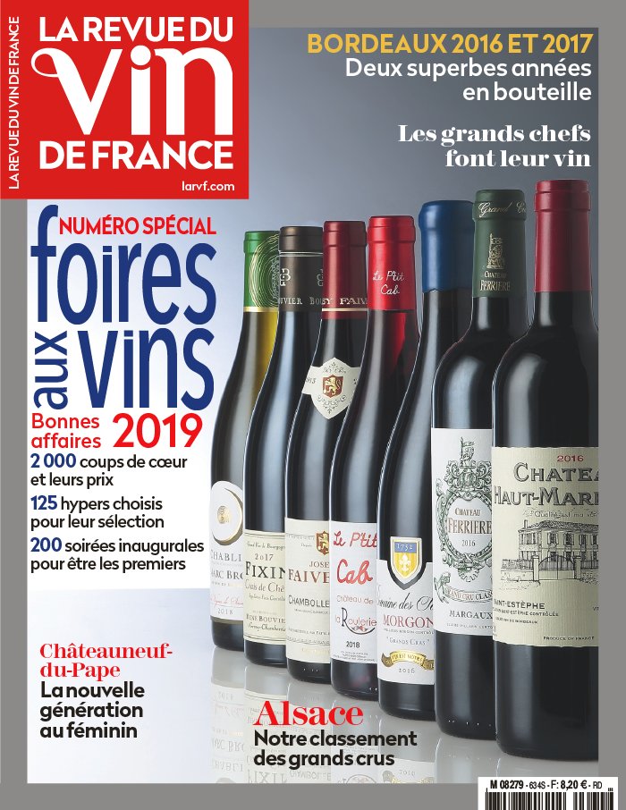 La Revue du Vin de France 21 août 2019 Abonnement Revue du Vin de France Pas Cher avec le BOUQUET ePresse.fr