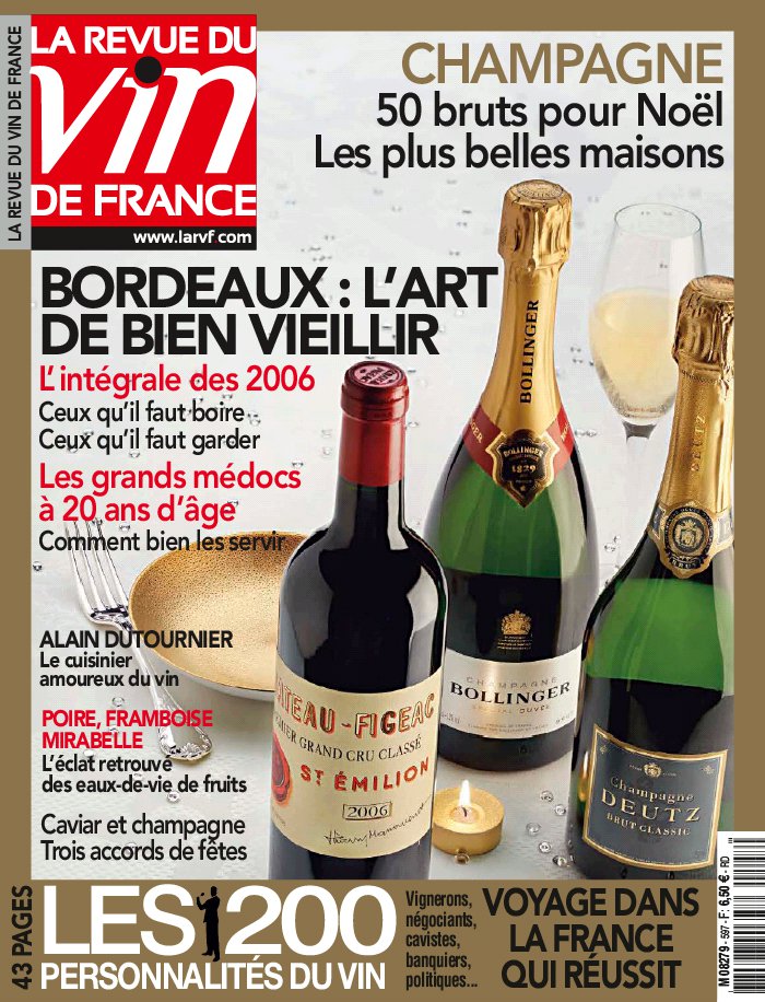 La Revue du Vin de France N°597 du 27 novembre 2015 à télécharger sur iPad