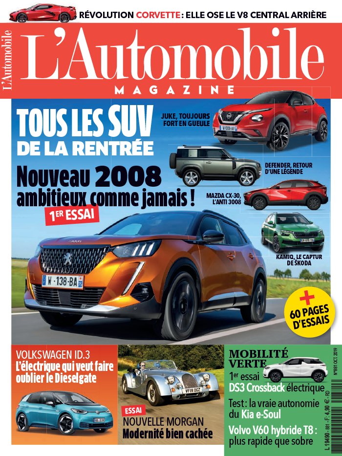 L'Automobile Magazine 12 septembre 2019 Abonnement L'Automobile Magazine Pas Cher avec le BOUQUET ePresse.fr