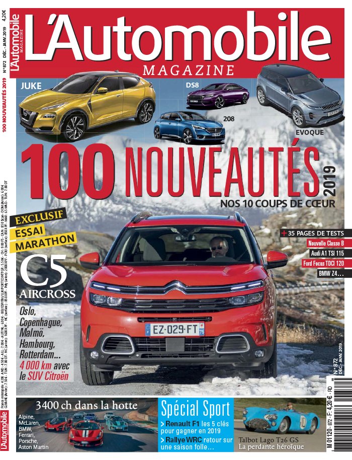 L Automobile Magazine N 872 Du 06 Decembre 18 A Telecharger Sur Ipad