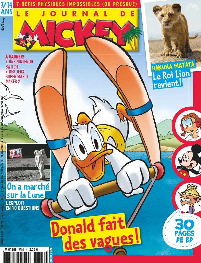 Le Journal de Mickey 17 juillet 2019 Abonnement Le Journal de Mickey Pas Cher avec le BOUQUET ePresse.fr