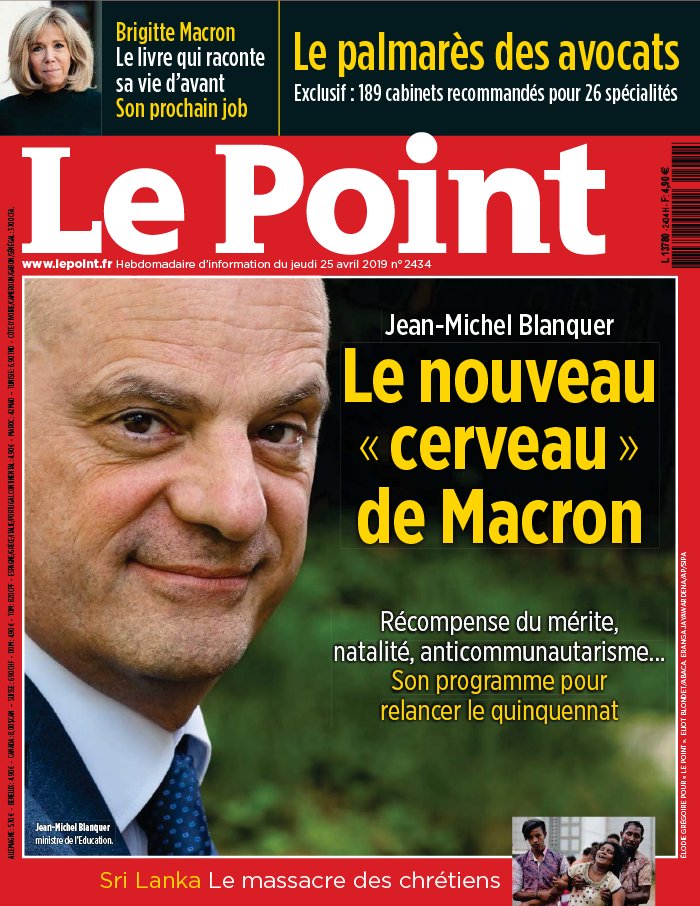 Le Point 25 avril 2019 Le Point N°2434 du 25 avril 2019 à télécharger sur iPad