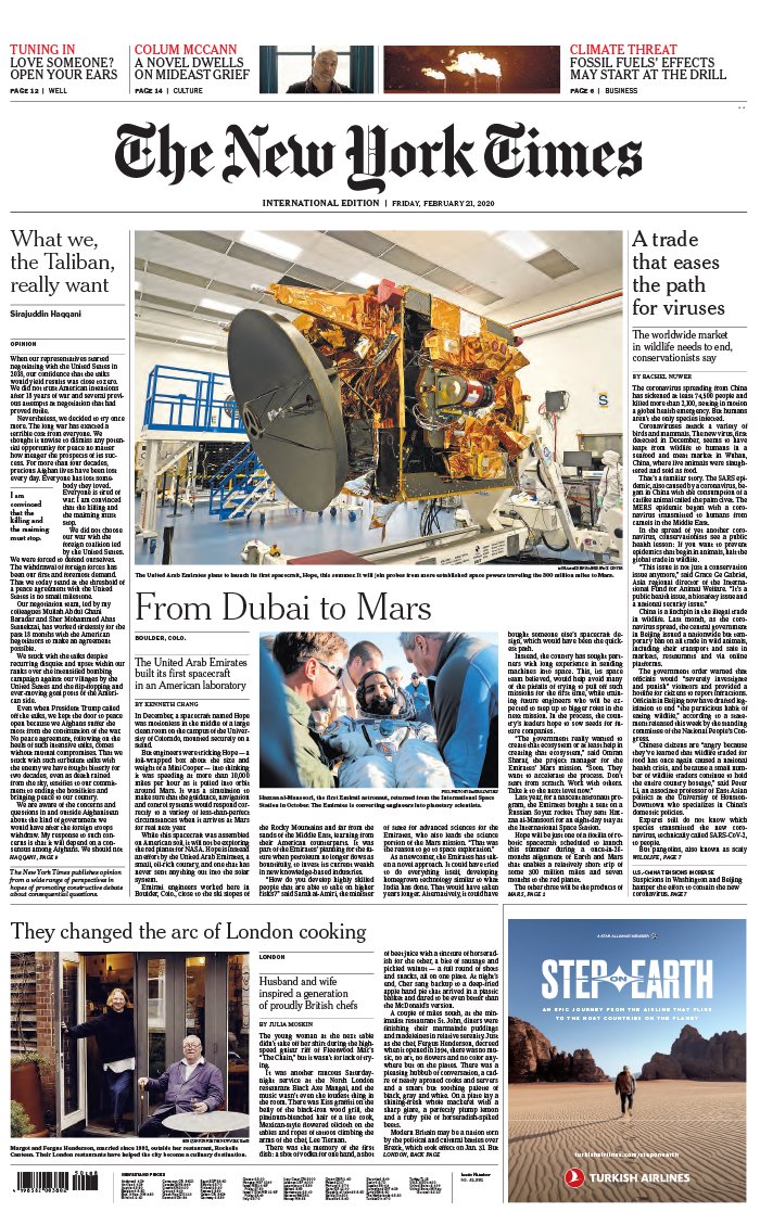 The New York Times International Edition 21 février 2020 The New York Times International Edition N°20200221 du 21 février 2020 à télécharger sur iPad
